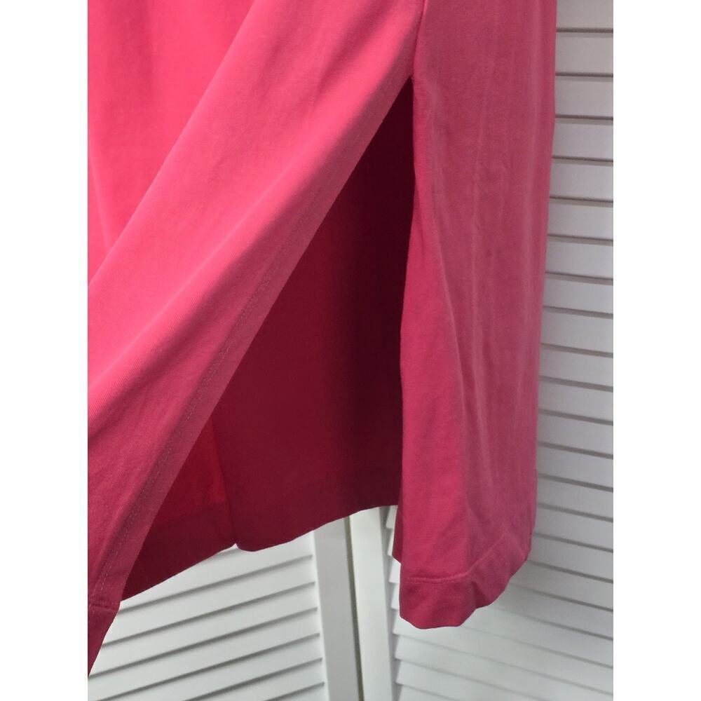 Soft Surrounding Rose Knit 3/4 Slv Faux Wrap Ruched Dressy Casual Dress ST - Picture 8 of 10